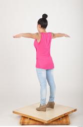 Whole Body Woman T poses Asian Casual Slim Studio photo references